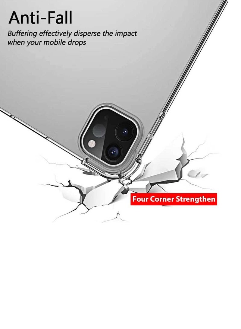 Compatible with iPad Pro 11 4th Gen 2022 / 3rd Gen 2021 / 2nd Gen 2020 / 1st Gen 2018 Case Cover Transparent Shockproof TPU Bumper Cover - Clear - Image 4