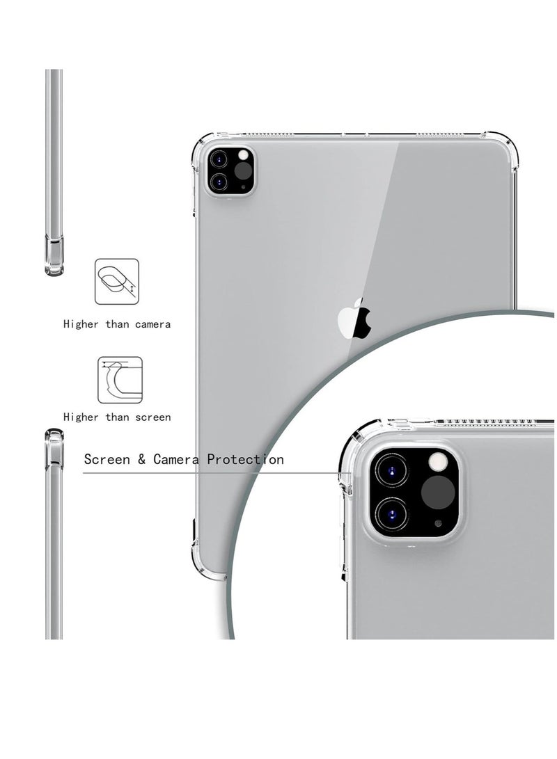 Compatible with iPad Pro 11 4th Gen 2022 / 3rd Gen 2021 / 2nd Gen 2020 / 1st Gen 2018 Case Cover Transparent Shockproof TPU Bumper Cover - Clear - Image 5