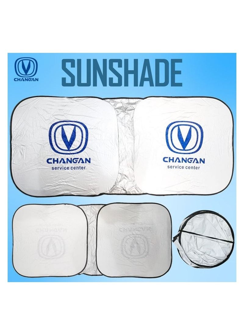 Changan - CHANGAN Car Sunshade UV Rays and Heat Protector Sun Visor Foldable Keep Your Vehicle Cool Blocks UV Rays, Car Windshield Sunshade - Image 1