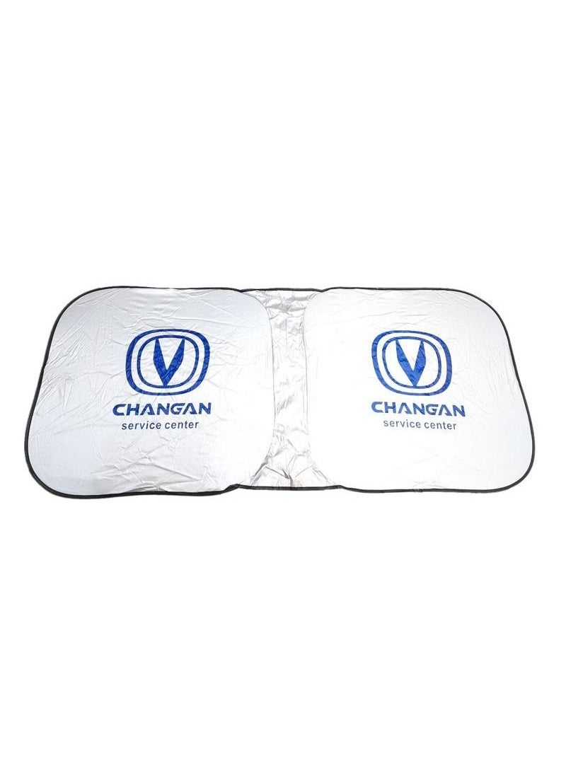 Changan - CHANGAN Car Sunshade UV Rays and Heat Protector Sun Visor Foldable Keep Your Vehicle Cool Blocks UV Rays, Car Windshield Sunshade - Image 1