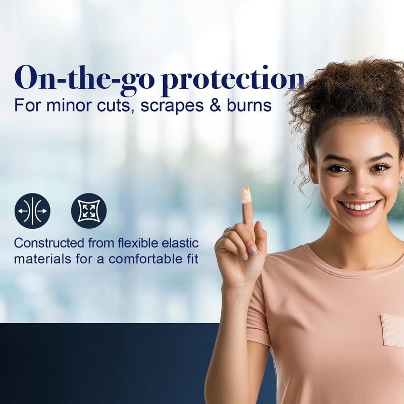 Dynarex Fabric Adhesive Bandages Sterile Flexible Fabric Bandages for Wounds NonStick Pads IndividuallyWrapped First Aid Supplies No Latex 134x3 1 Box of 100 - Image 5