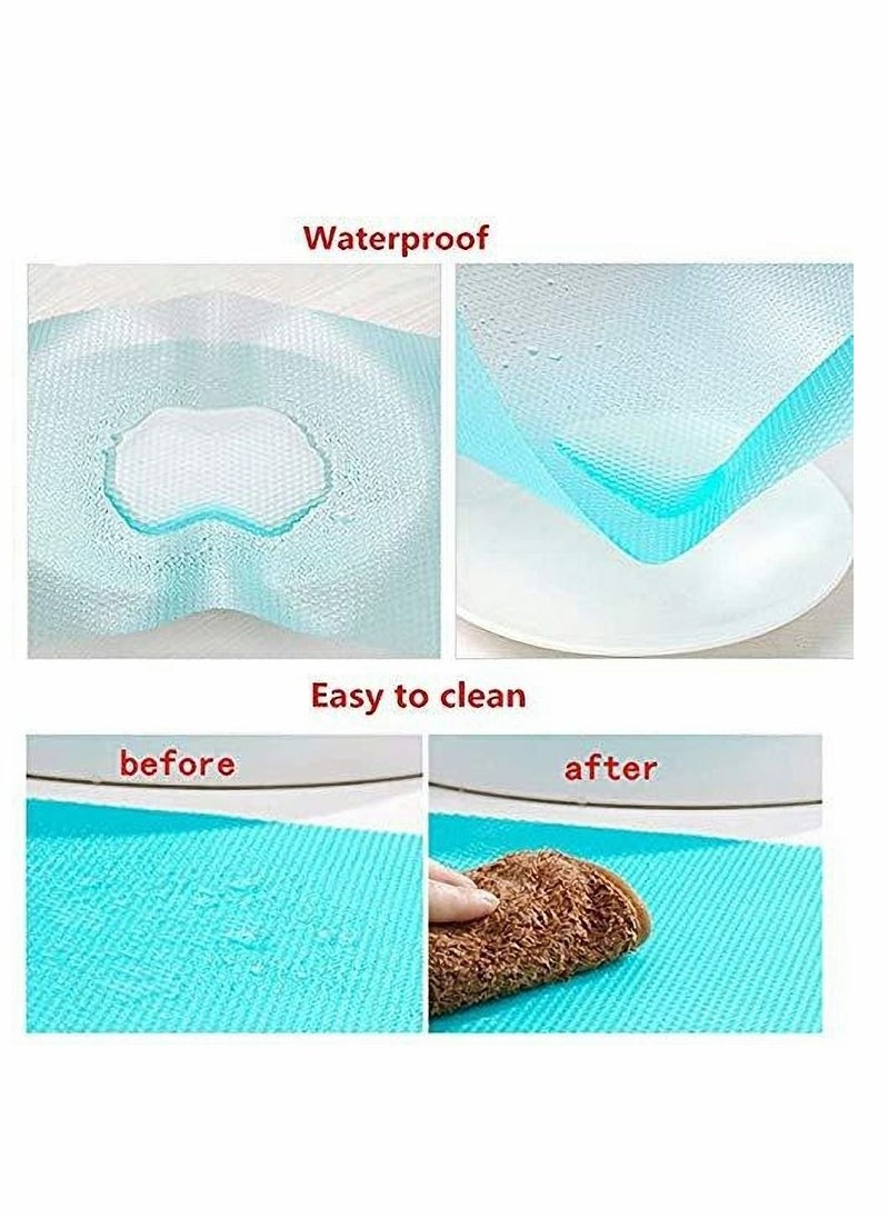 Excefore - 6 Pcs Refrigerator Mats,EVA Refrigerator Liners Washable Can Be Cut Refrigerator Pads Fridge Mats Drawer Table Placemats,Shelves Drawer Table Mats,Size 17.6"x11.3",Red/2 Green/2 Blue/2 - Image 1