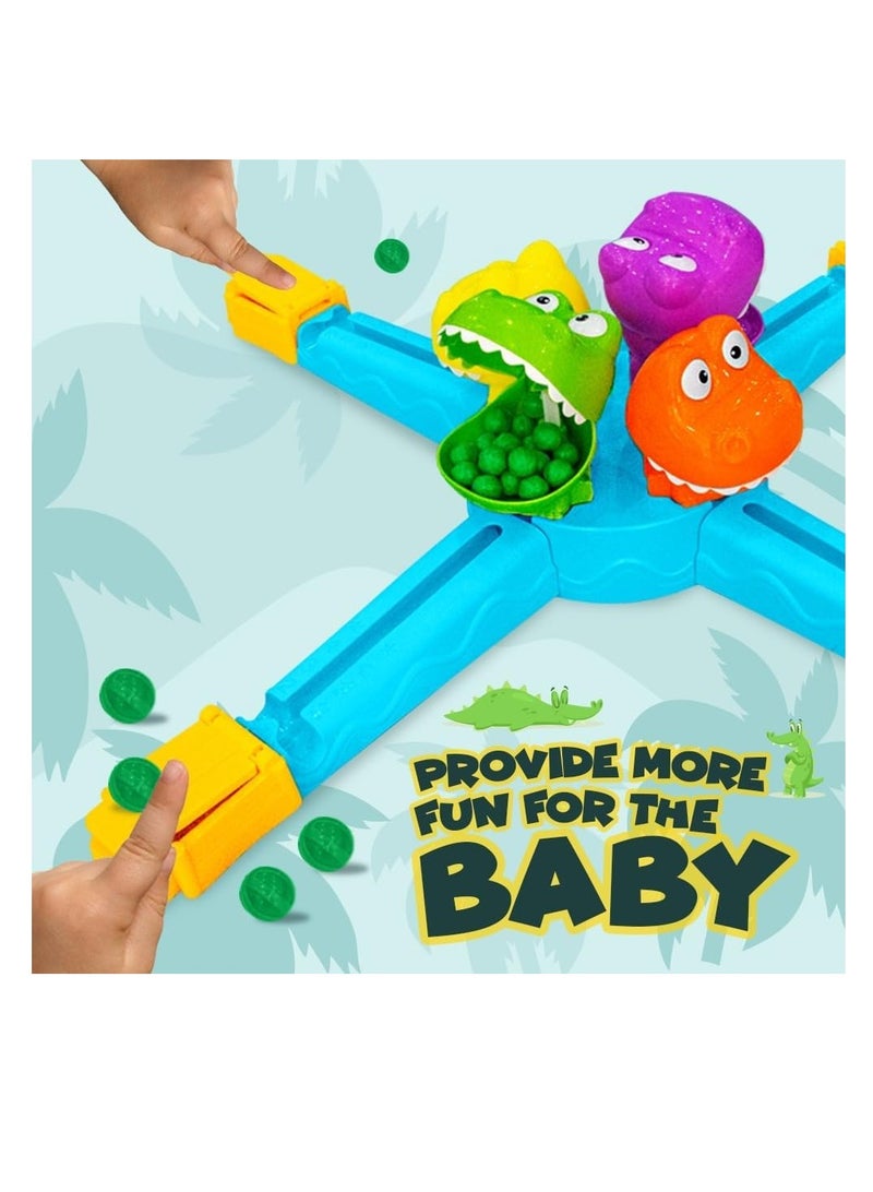 UKR Hungry Crocodile Launchers Electronic Board Game for Kids, Hand-Eye Coordination, Interactive Fun, Engaging Activity for 2 to 4 Players, Ages 3+, 60 x 60 x 5 cm, Multicolor - Image 4