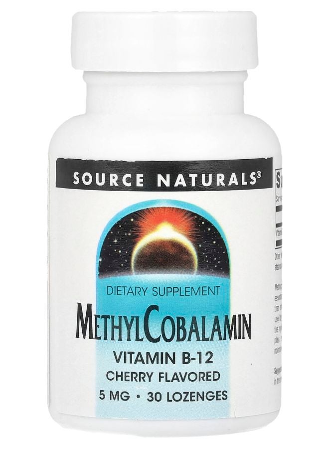 Source Naturals MethylCobalamin Cherry 5 mg 30 Lozenges
