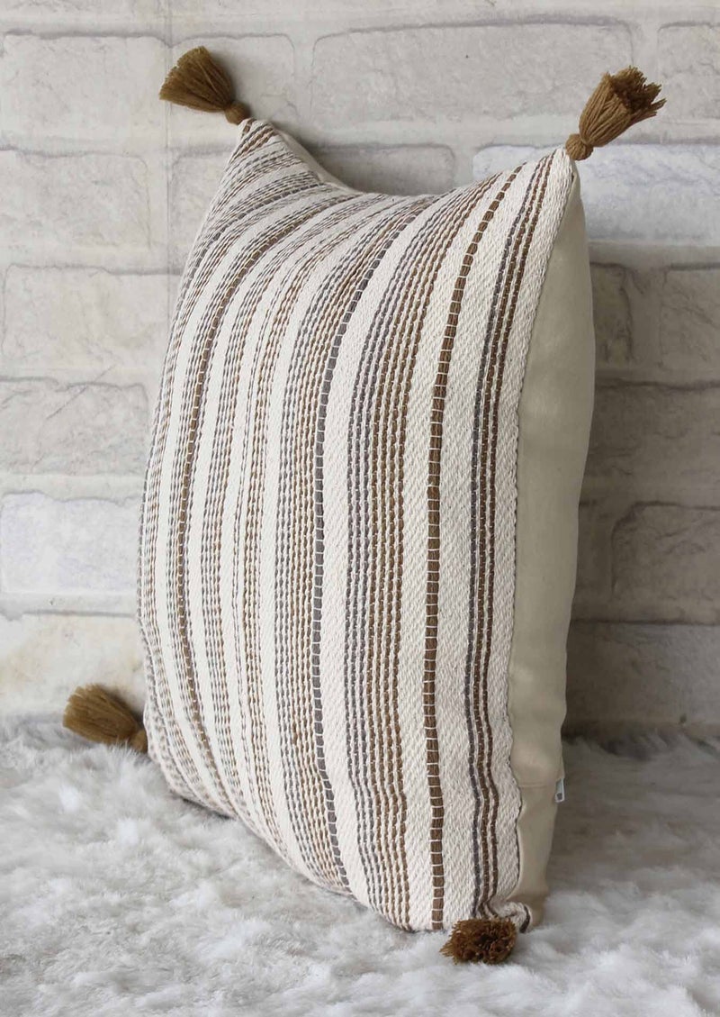 Dekor World 2 Piece Regular Stripe Villa Collection Cushion Cover(Green, Small: 16x16 Inch or 40x40 cm) - Image 3
