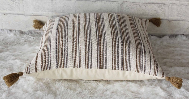 Dekor World 2 Piece Regular Stripe Villa Collection Cushion Cover(Green, Small: 16x16 Inch or 40x40 cm) - Image 2