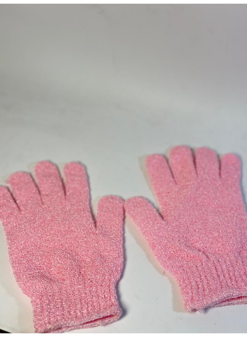 قفازات تقشير - قفازات تقشير من الخيزران للاستحمام - ليفة استحمام - مقشر للجسم للحمام - يزيل الشعر النامي تحت الجلد والجلد الميت قد يختلف اللون قطعتين - Image 4