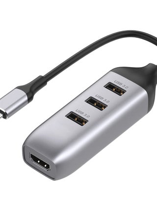 USB C to HDMI Adapter with 3 USB 3.0 Ports, HDMI 4K Output, Compatible with MacBook Pro, iPad, XPS, Surface, Android, and More, DP Alternative Mode Required - pzsku/ZE4A58D01E460552075C5Z/45/_/1717029260/ce4d5a59-fc7f-4ffa-9af8-93d58a73adb2