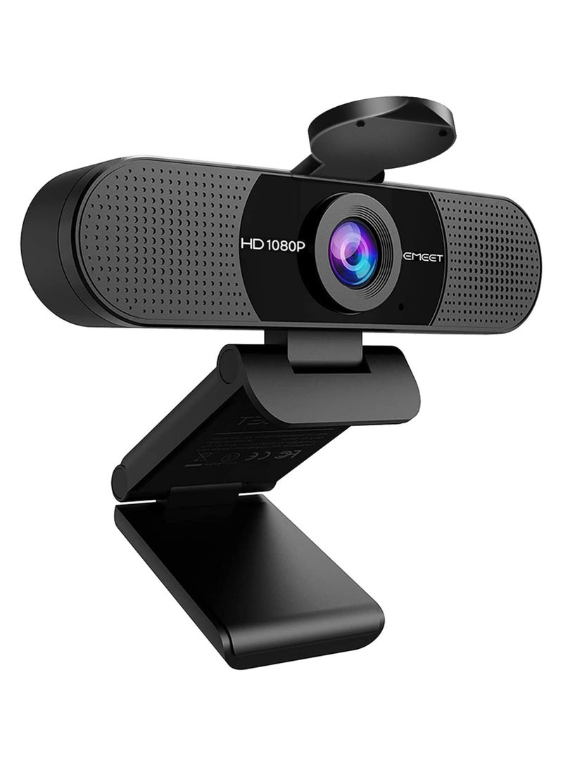 EMEET 1080P Webcam with Microphone, C960 Web Camera, 2 Mics Streaming Webcam - Image 1