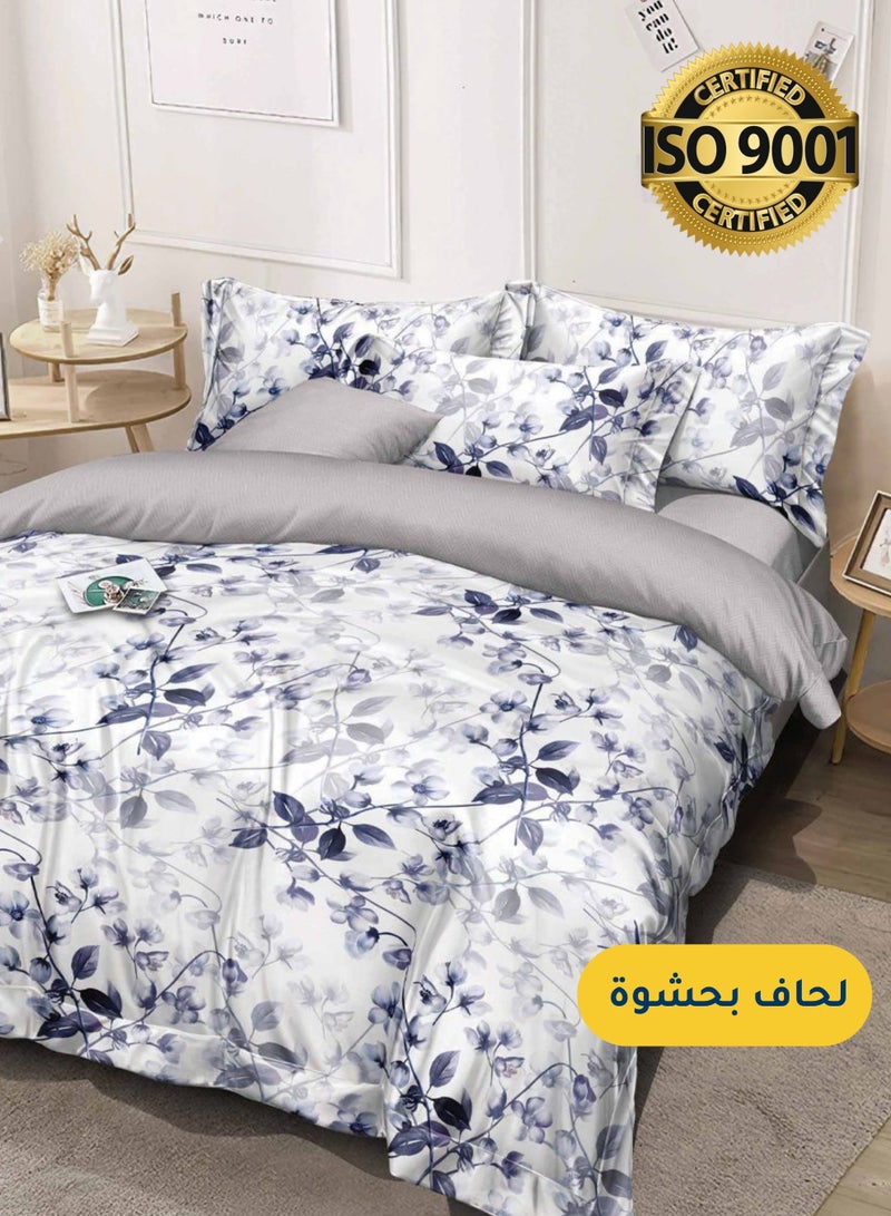 Master Home Textile Microfiber Printed Comforter Sets, Fits 120 x 200 cm Single Size Bed, 4 Pcs, With Soft Filling, Celine Series  - Image 1