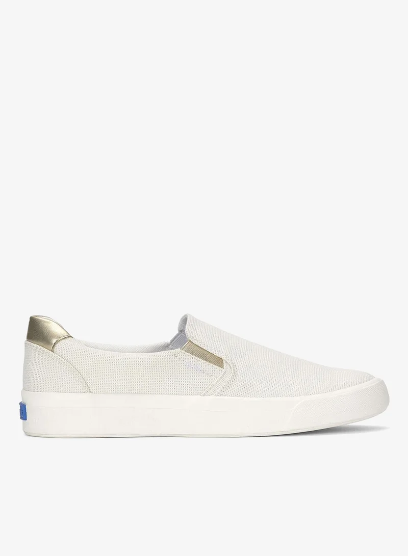 Keds Keds Women's Pursuit Slip Lurex Linen Casual Sneaker White