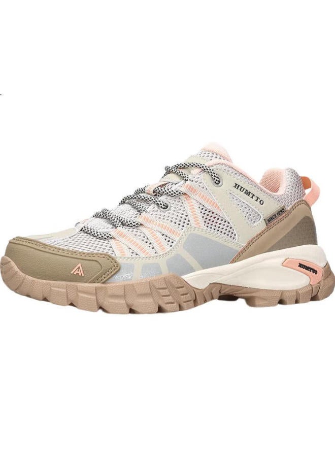 Humtto Summer Mesh Breathable Hiking Shoes Comfortable Anti-Slip Women'S Climbing Shoes Outdoor Mountaineering Shoes Sand/Light Pink Size 39 - Image 3