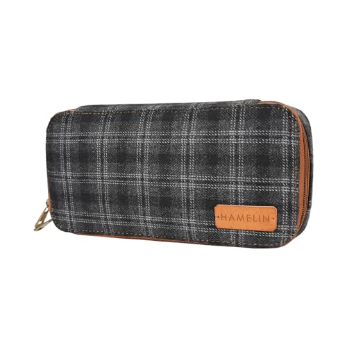 Hamelin Oslo Tech Organizer Pouch | Slate Grey, Tweed Fabric | All In One Gadget Organizer |Hard Disk Cover Case|Multipurpose Pouch For Men & Women| Stylish Storage for Earphone, USB Cable, Power Bank - Image 1