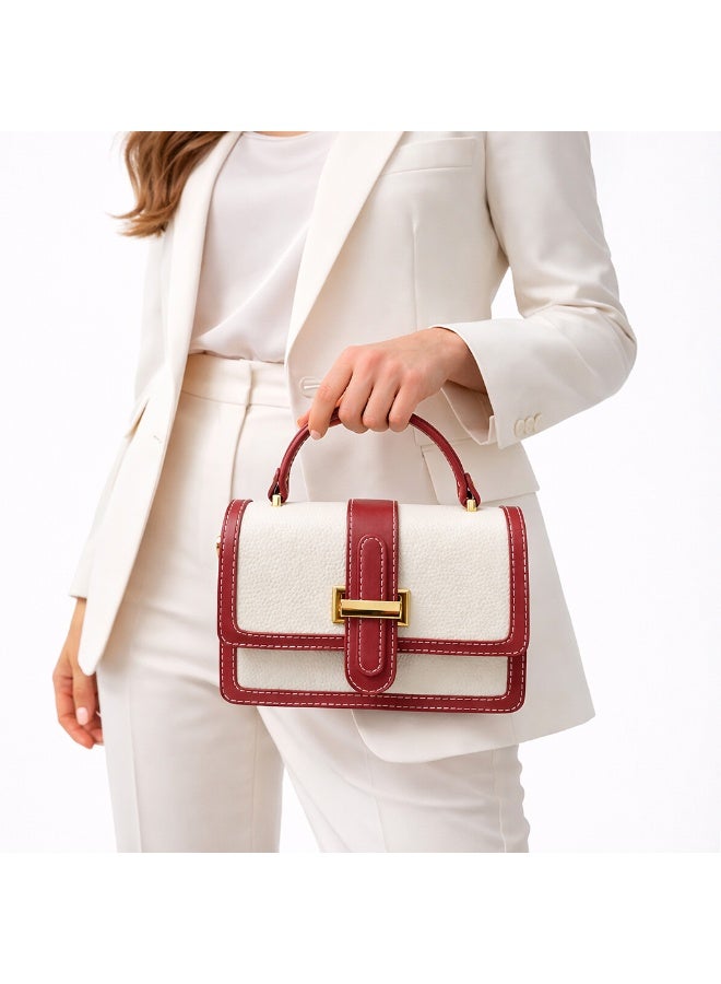 شنطة يد نسائية أبيض × أحمر - Image 1