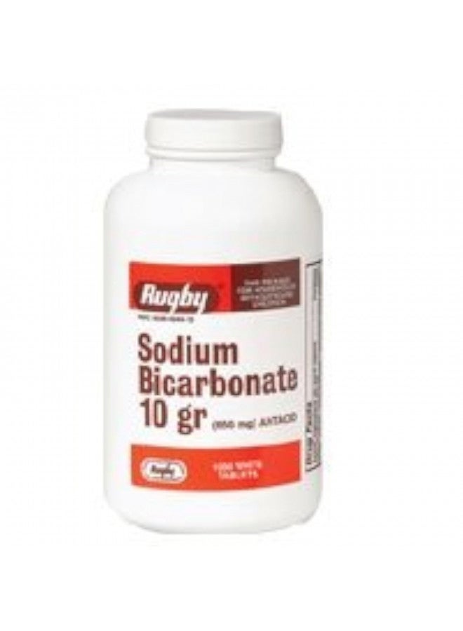 RUGBY LABORATORIES Sodium Bicarbonate 10 Grains Tablets Relieve Heartburn Antacid 1000 Ea 