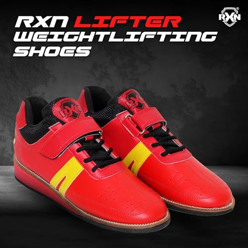 RXN Lifter Weightlifting Shoes for Mens (RED, 5) - Image 2