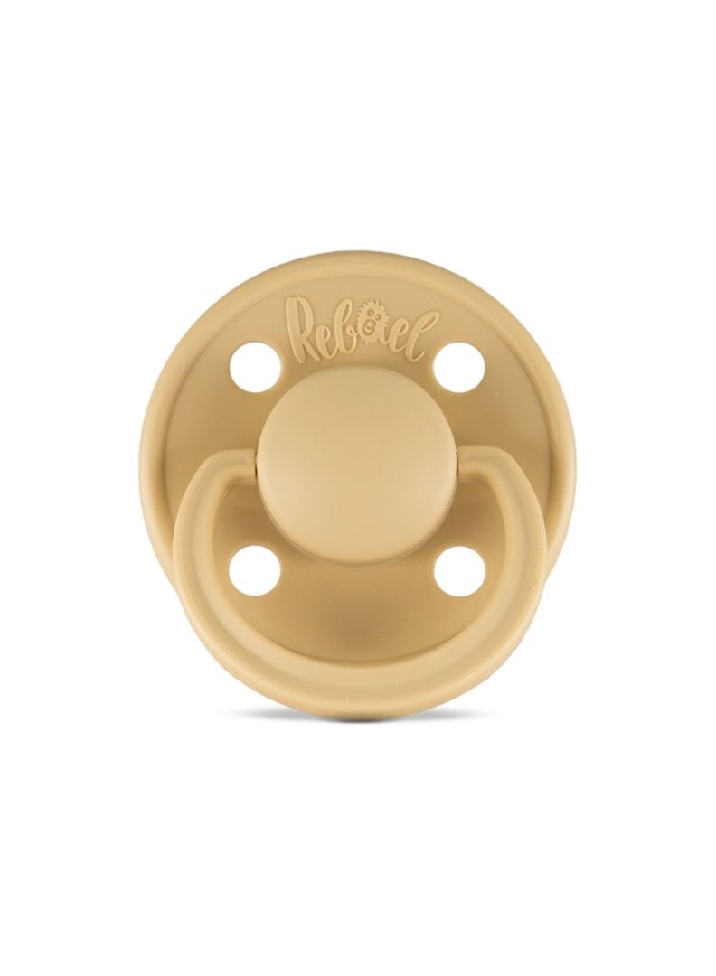 Rebael Mono Natural Rubber Round Pacifier Size 2 - Baby 6M+ (1-pack) - Almond - Image 3