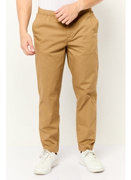 Gazzarrini Men Regular Fit Solid Chino Pants, Brown  - Image 1