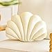 Lfsaaj Cream Seashell Throw Pillows Shell Shaped Throw Pillows 18 Inch Soft Velvet Home Decorative Pillow Plush Cushion for Bed Couch Living Sofa Room Decor Accent Throw Pillow - Image 3