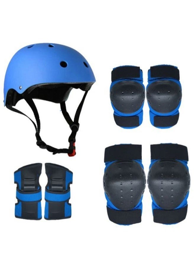 COYO Protective Gear Set,Protective Gear Set 7 in 1 Knee Elbow Pads Wrist Guards Helmet Multi Sports Safety Protection Pads for Kids Teenagers Scooter Skating Cycling ﻿ - Image 1