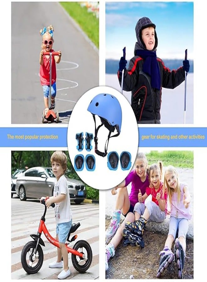 COYO Protective Gear Set,Protective Gear Set 7 in 1 Knee Elbow Pads Wrist Guards Helmet Multi Sports Safety Protection Pads for Kids Teenagers Scooter Skating Cycling ﻿ - Image 3