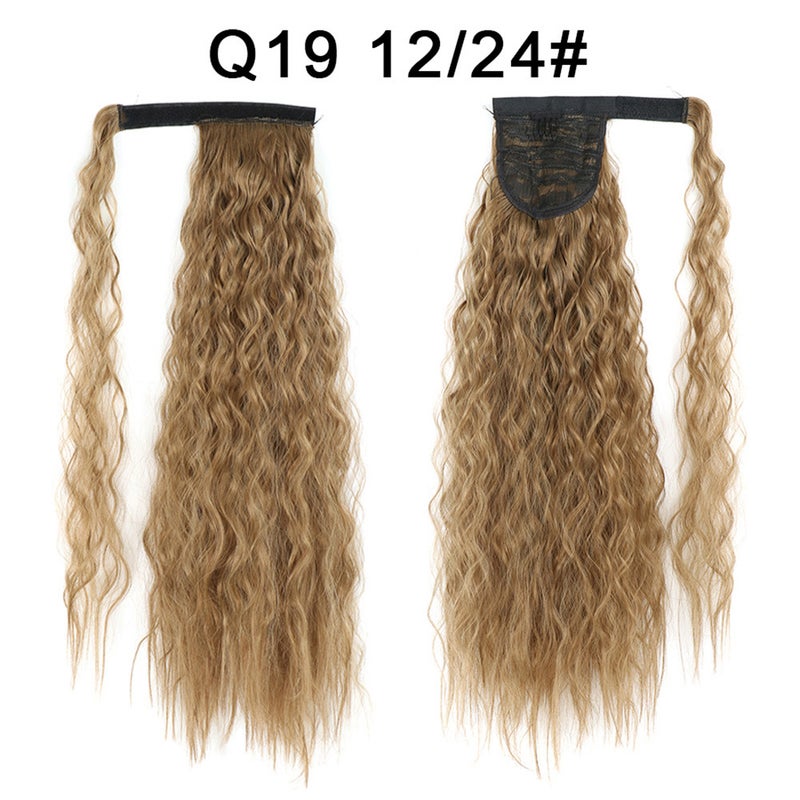 Generic Xuchang Magic Tape Corn Curly Ponytail Extension Q19  12/24#