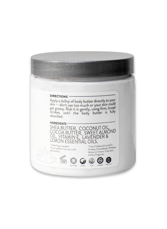 glimmer goddess GLIMMER GODDESS Organic Whipped Body Butter- Lavender Lemon, Vegan, 24 Hr Hydration, Less Stretch Marks, All Skin Types, Child-Safe, Organic, 8 oz  - Image 3