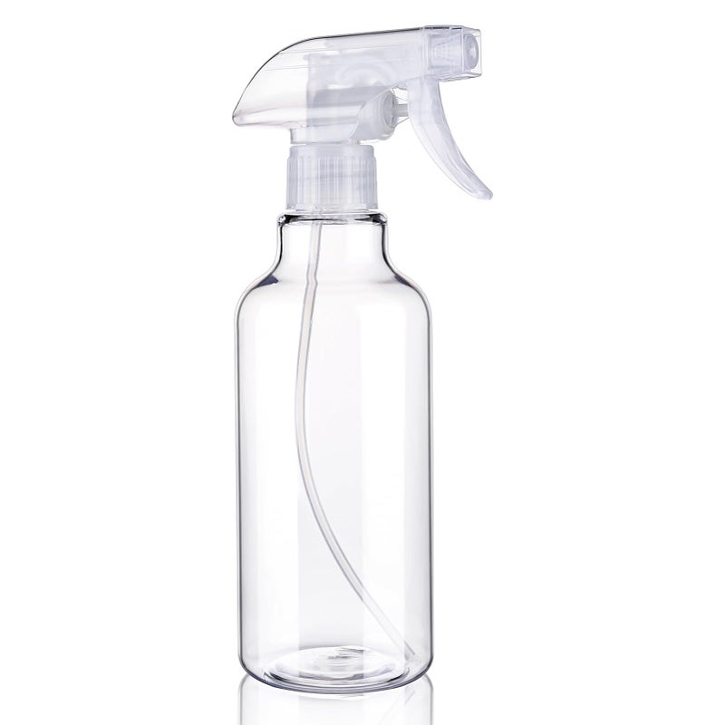 Hethyo Spray Bottles 16.9oz Plastic Spray Bottle for Hair Mist/Stream Heavy Duty Empty Spray Bottles for Cleaning Solutions, Plants (16.9oz-Clear) - Image 1