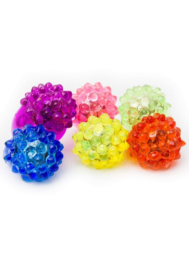 Fun Central - 24 Pack Led Light Up Jelly Bumpy Rings ; In Bulk ; Kids Birthday Party Favors Raves Edm Concerts Giveaways Halloween Supplies Kids Sensory Toys. - Image 1