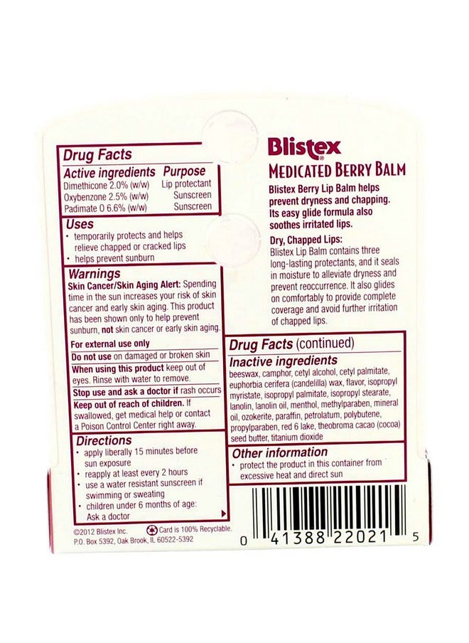 Blistex Berry Medicated S Size .15Z  - Image 4
