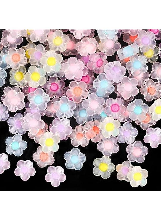 فايلكس خرز زور أكريليك ألوا الحلوى، شفاف ديزي للحرف اليدوية، اساور، قلائد، مجورات، 13 ملم 200 قطعة) - Image 1