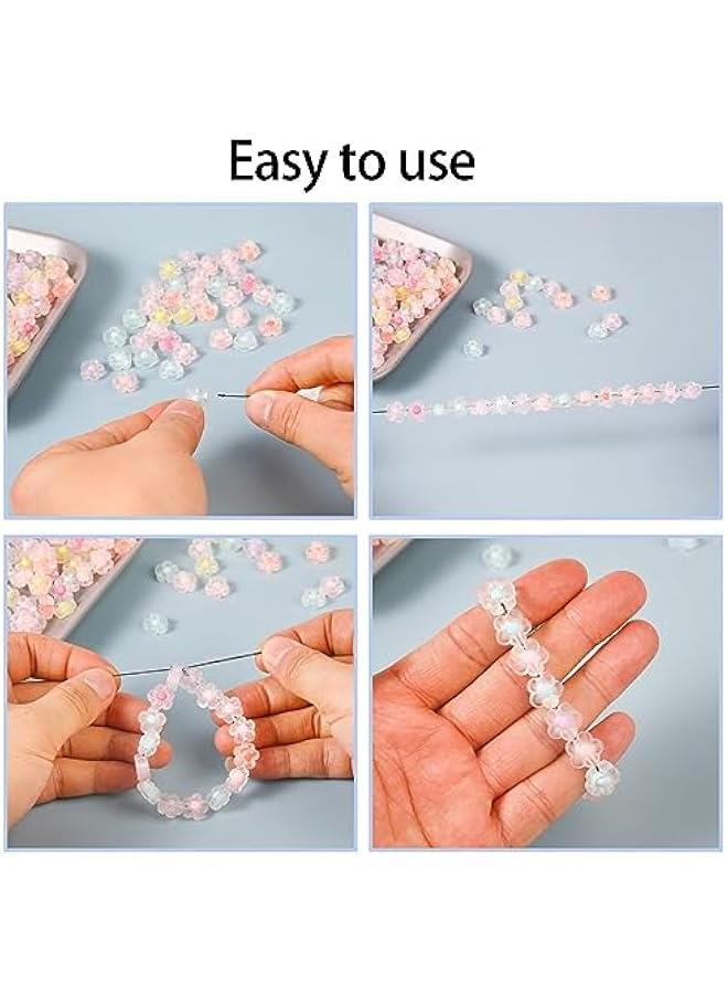 فايلكس خرز زور أكريليك ألوا الحلوى، شفاف ديزي للحرف اليدوية، اساور، قلائد، مجورات، 13 ملم 200 قطعة) - Image 5