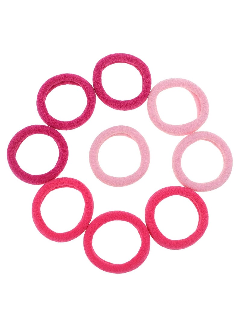 Lelet 150Pcs Nylon Toddler Hair Elastics Ponytail Holder Soft & Seamless Baby Hair Ties, Colorful Rubber Bands for Girls, Gentle on Hair, 2.3cm Diameter-Pink Colors - Image 3