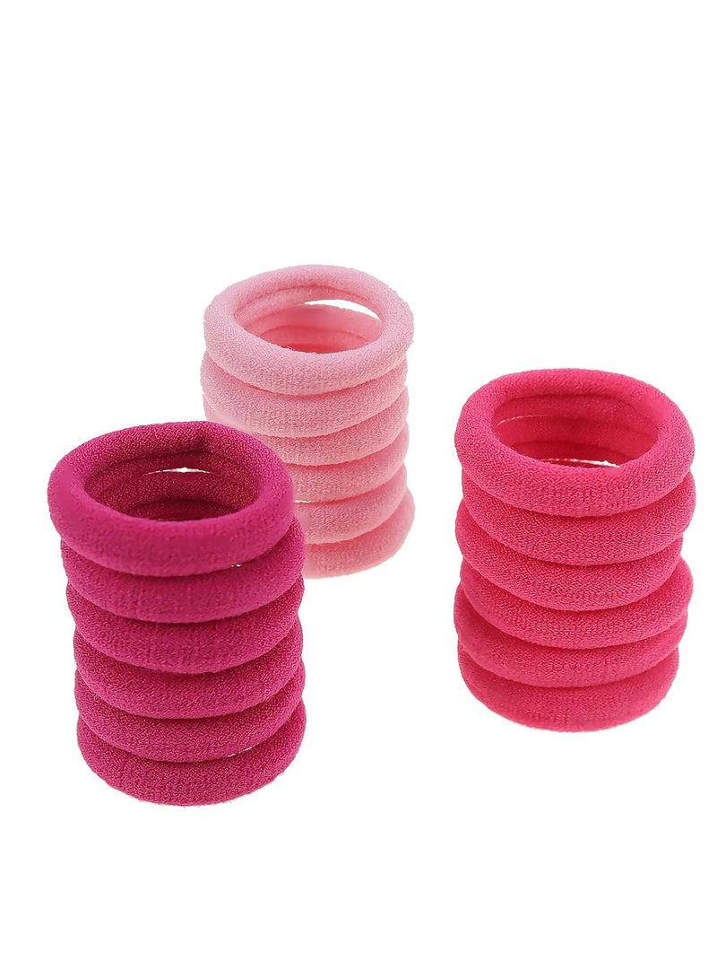 Lelet 150Pcs Nylon Toddler Hair Elastics Ponytail Holder Soft & Seamless Baby Hair Ties, Colorful Rubber Bands for Girls, Gentle on Hair, 2.3cm Diameter-Pink Colors - Image 5