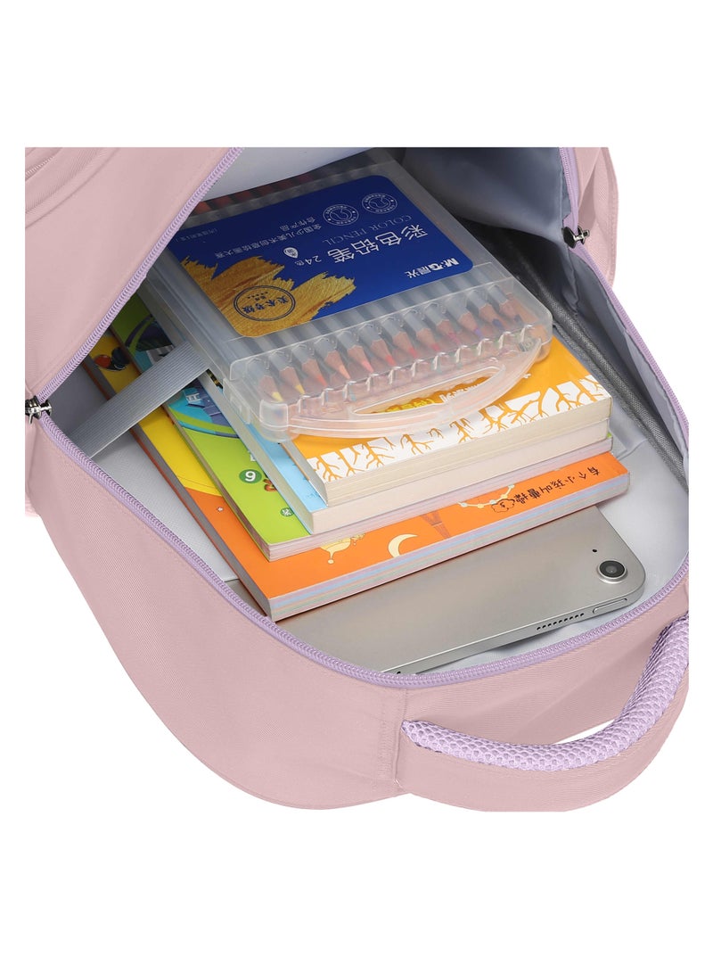 Binnes Premium Kids Backpack Light Weight Water Resistant Multifunctional School Backpack for Girls and Boys, BNS6076, Pink - Image 5