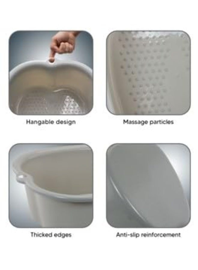 ZENVY Foot Bath Tub and Silicone Foot Scrubber Massage Mat Set for Soothing at-Home Relaxation (Foot Bath & Scrubber Mat) - Image 5