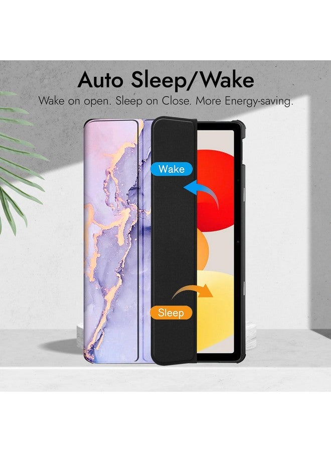 Robustrion Cover for Redmi Pad SE 11 inch Cover Case, Trifold Flip Stand Cover Case for Redmi Pad SE 11 inch Tablet [Auto Sleep/Wake Support] - Marble Lilac - Image 3