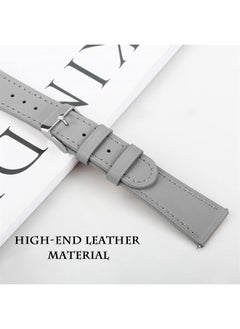 DEALELE Bands Compatible with Samsung Galaxy Watch 6/6 classic / 5/5 Pro / 4/4 Classic / 3 41mm / Active 2, 20mm Printed Leather Replacement Strap for Women Men (Gray)  - Image 4