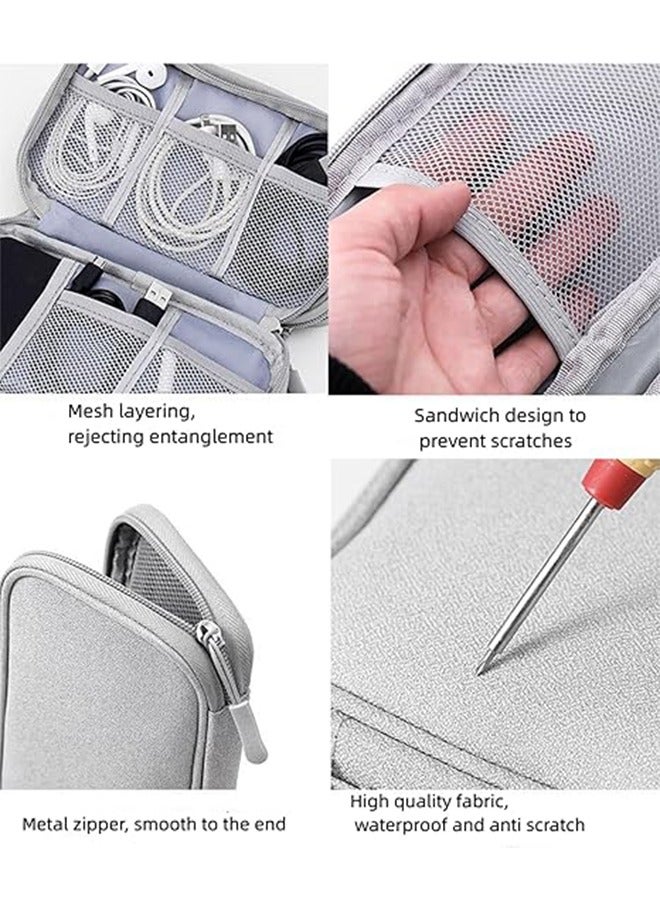 Electronic Organizer Travel Cable Storage Bag, Electronic Accessories Storage Bag, BagPouch Portable Waterproof Storage Bag Electronic Storage Bag Suitable For Cables, Mouse, USB Data Cable, Mobile Power, Power Cord, Charger, Mobile Phone, Headphones - Image 2