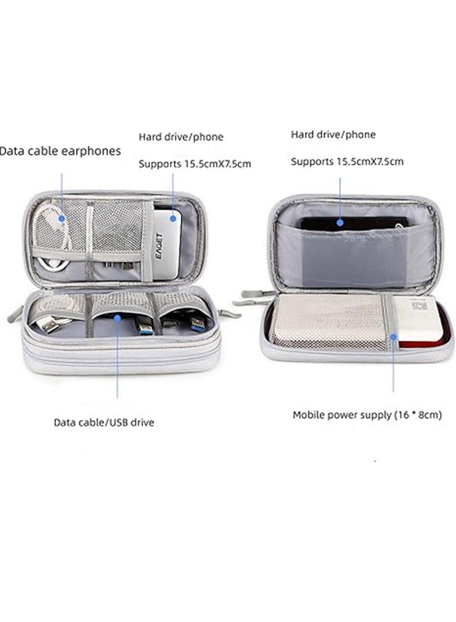Electronic Organizer Travel Cable Storage Bag, Electronic Accessories Storage Bag, BagPouch Portable Waterproof Storage Bag Electronic Storage Bag Suitable For Cables, Mouse, USB Data Cable, Mobile Power, Power Cord, Charger, Mobile Phone, Headphones - Image 5