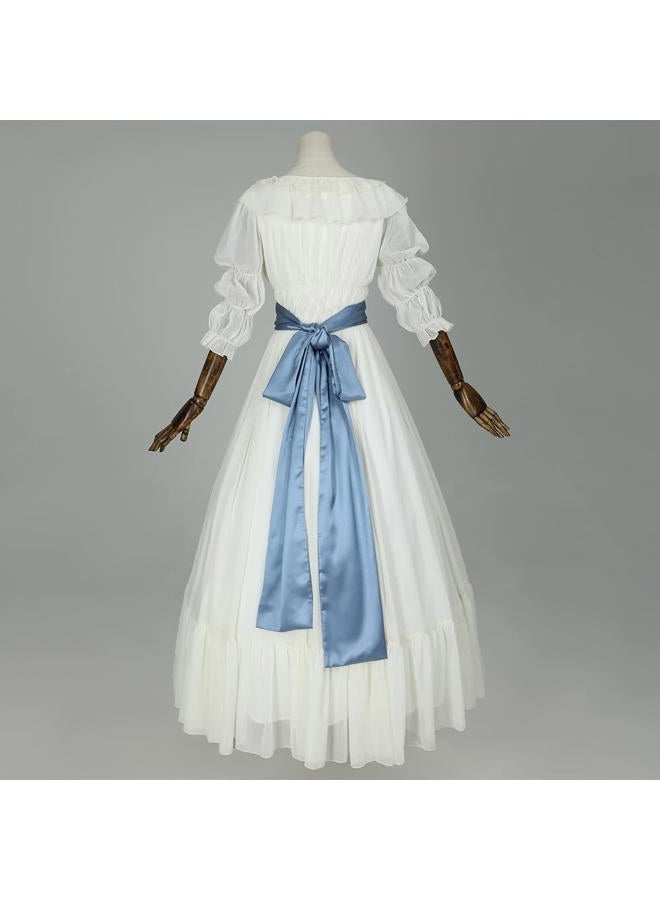 Miccostumes Women's Regency Dress Empire Waist Dress Medieval Renaissance Costume Victorian Rococo Dress (M) - Image 3