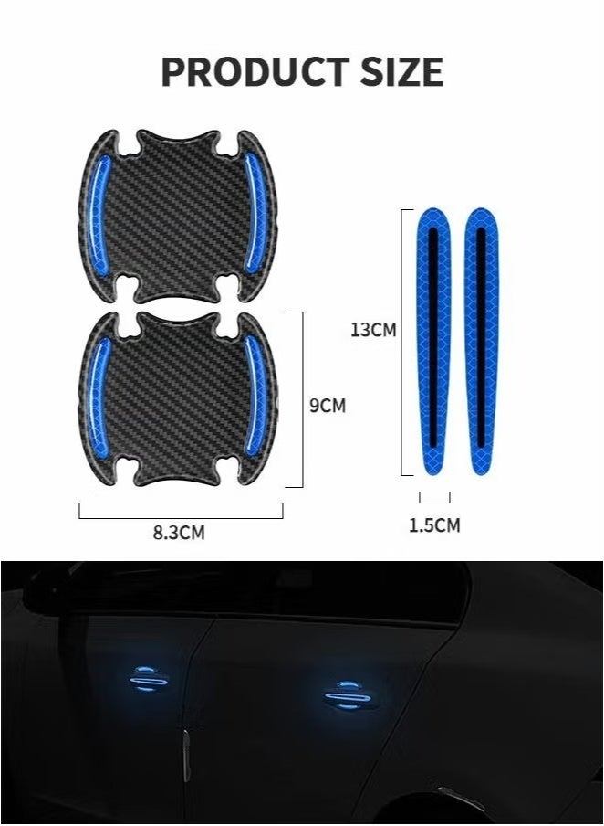 Ailily 8PCS Car Handle Cup Protector Reflective Stickers, 3D Carbon Fiber Door Bowl Paint Scratch Protective Film,Car Door Handle Door Bowl Protection Guards Trim Stickers,Automobile Decoration - Image 4