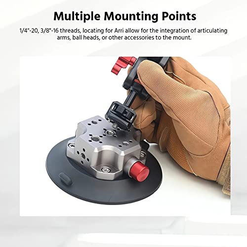 MIMIRACLE Camera Suction Cup Mount, 4.5" Pump-actived Vacuum Suction Mount Compatible with Action Cameras, DSLR Cameras, Securely Attach Your Camera -Titanium - Image 5