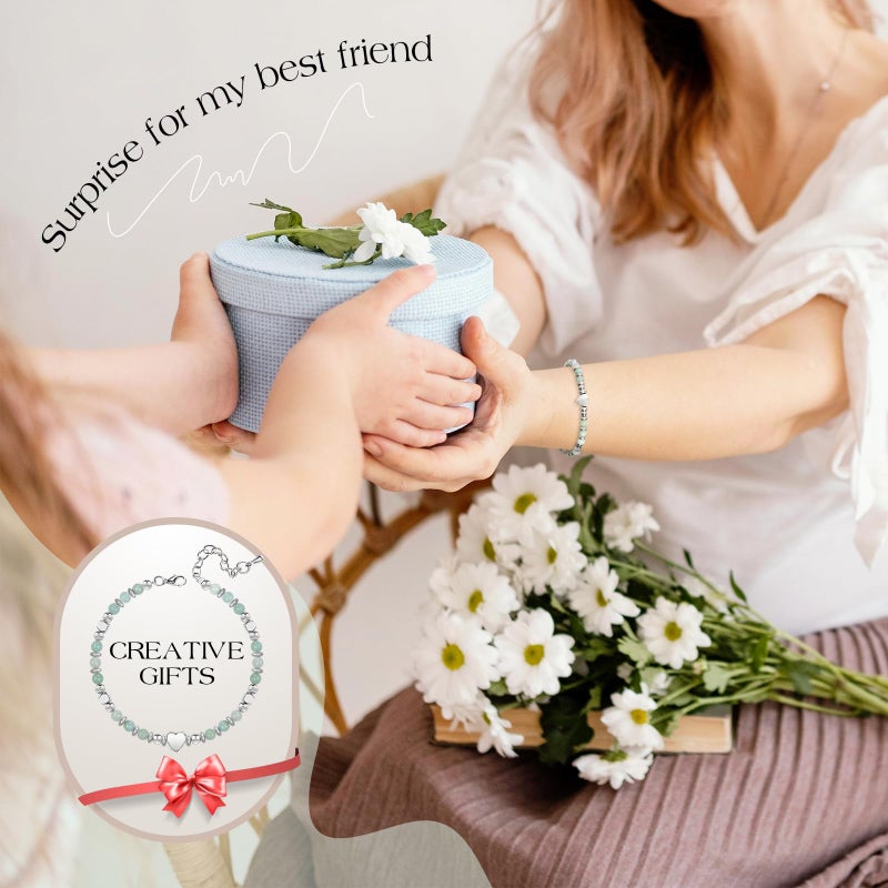 ZOKCC Inspirational Gifts Bracelets for Women: Healing Natural Stone Beaded Bracelets - Valentines Mothers Day Birthday Graduation Christmas Gifts for Women Friends Mom Daughter Sister Bestie - Image 4