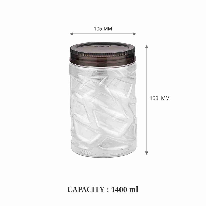 Sky Lexus Celebration 6 Pcs Storage Container Set for Kitchen (1400 ml x 6 PcS),(Grey) - Image 3