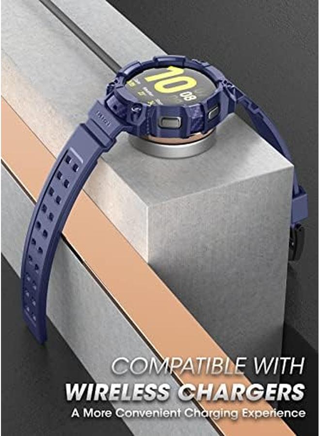 SupCase Unicorn Beetle Pro Series Case Designed For Galaxy Watch 4 44Mm 2021 Release Rugged Protective Case With Strap Bands Blue - Image 3