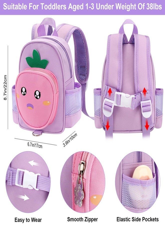 Accmor Toddler Leash Backpack with Anti Lost Wrist Link, 4 in 1 Children Back Pack Cute Peach Safety Walking Harness Bag, Kids Travel Essential Mini Rucksack with Strap Tether for Baby Girls - Image 2