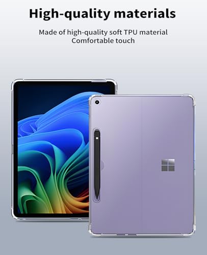 NOUKAJU Case for Microsoft Surface Pro Tablet 12inch,NOUKAJU Tablet Protection Case,Ultra Clear Soft Flexible TPU,Protection Cover for Surface Pro 12(Clear) - Image 2