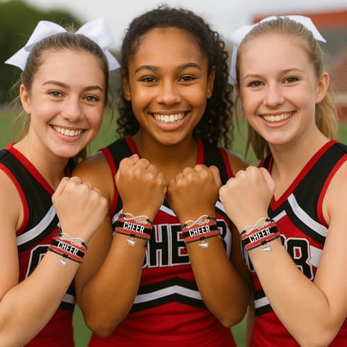 Infinity Collection - Cheer Charm Bracelet - Infinity Love Adjustable Jewelry in Team Colors, Cheer Jewelry and Accessories, Gift for Cheerleaders and Teams - Image 4