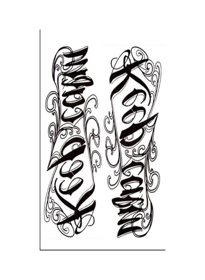 Keep calm  Fashion Arm Tattoo English Character Temporary Word Tattoos Letters Waterproof - Image 3
